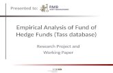 Empirical Analysis of Fund of Hedge Funds ( Tass  database)