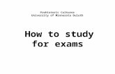 How to study for exams
