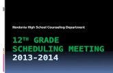 12 TH  GRADE Scheduling Meeting 2013-2014