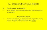 IV.  Demand for Civil Rights