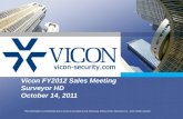 Vicon  FY2012 Sales Meeting Surveyor  HD October 14, 2011