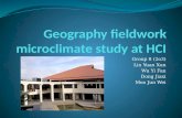 Geography fieldwork microclimate study at HCI