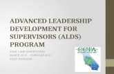 ADVANCED LEADERSHIP DEVELOPMENT FOR SUPERVISORS (ALDS) PROGRAM