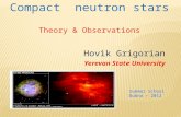 Compact  neutron stars  Theory & Observations