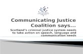 Communicating Justice Coalition says...