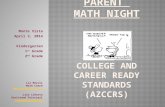 Parent  Math night Arizona’s college and career ready standards (AZCCRS)