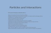 Particles  and  interactions