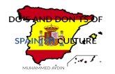 DO’S AND DON’TS OF  SPAINISH CULTURE