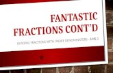 Fantastic  Fractions Cont’d