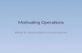 Motivating Operations