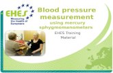 Blood  pressure measurement  using mercury sphygmomanometers