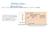 Atoms are bonded together by  electrons , but what  is  a  bond ?