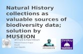 Natural History collections as valuable sources of biodiversity data;  solution  by MUSEION