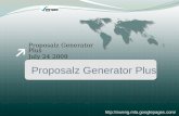 Proposalz Generator Plus July 24 2009