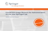 COUNTER Usage Reports for Administrators  on the new SpringerLink