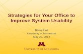 Strategies for Your Office to Improve System Usability