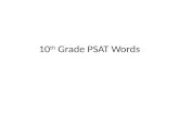 10 th  Grade PSAT Words
