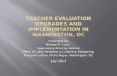 Teacher Evaluation Upgrades and Implementation in Washington, DC