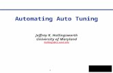 Automating Auto Tuning