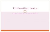 Unfamiliar texts