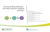 Group writing tutorials:  Do  they improve student writing?