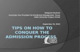 Tips on How to Conquer the Admission Process