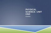 Physical science: Unit one