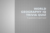World Geography IQ Trivia Quiz