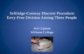 Selfridge-Conway  Discrete Procedure : Envy-Free Division Among Three People