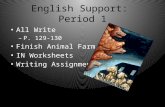 English Support:  Period 1