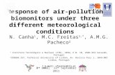 Response  of air-pollution biomonitors under three different meteorological conditions