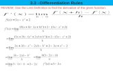 3.3 –Differentiation Rules