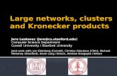 Large networks , clusters and  Kronecker  products