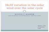 He/H  variation in  the solar  wind over the solar cycle