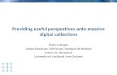 Providing useful perspectives onto massive digital collections