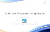 Caltrans Research Highlights