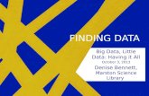 Finding Data