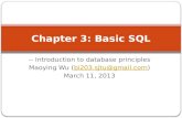 Chapter 3: Basic SQL