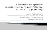 Selection of optimal countermeasure portfolio in  IT security planning