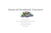 Areas of Academic Concern
