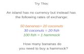 Try This: An island has no currency but instead has  the following rates of exchange: