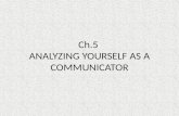 Ch.5  ANALYZING YOURSELF AS A COMMUNICATOR