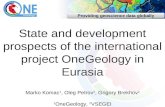 State and development prospects of the international project  OneGeology  in Eurasia