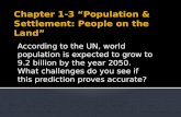 Chapter 1-3 “Population & Settlement: People on the Land”