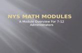 NYS Math Modules
