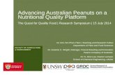Advancing Australian Peanuts on a Nutritional Quality Platform