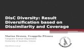 DisC  Diversity: Result Diversification  based on  Dissimilarity  and Coverage