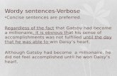 Wordy sentences-Verbose