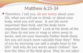 Matthew 6:25-34