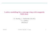 Lattice  modeling  for a storage ring with magnetic field data